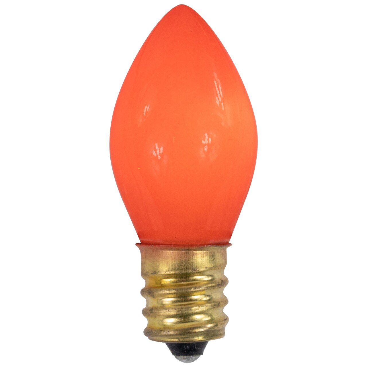 Northlight Opaque C7 Incandescent Christmas Replacement Bulbs - Orange - Pack of 25